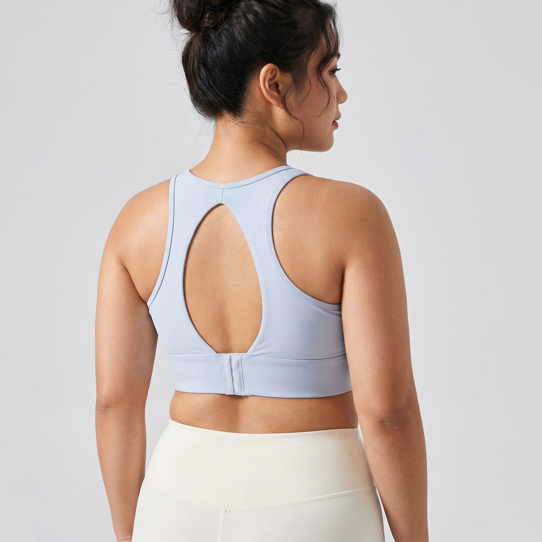 Women's high impact sports bra with hollow-out back and back clasp, photo 4
