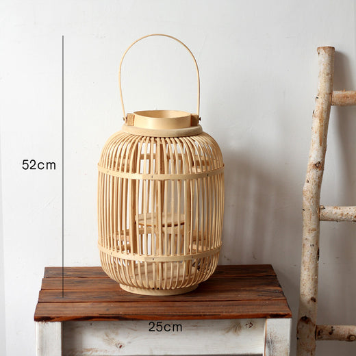 Bamboo-woven hand-held lantern