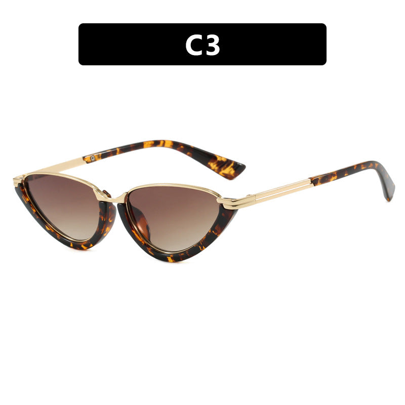 Triangle Cat-Eye Sunglasses for Women Ins Internet Celebrity Street Photography Sunglasses European and American Fashion Trendy Sunglasses High-End