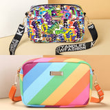 Retro Rainbow Crossbody Camera Bag