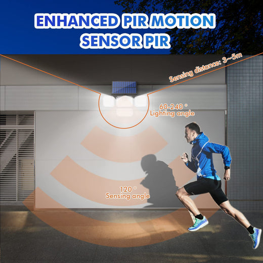 Solar Powered Motion Sensor Outdoor Wall Light