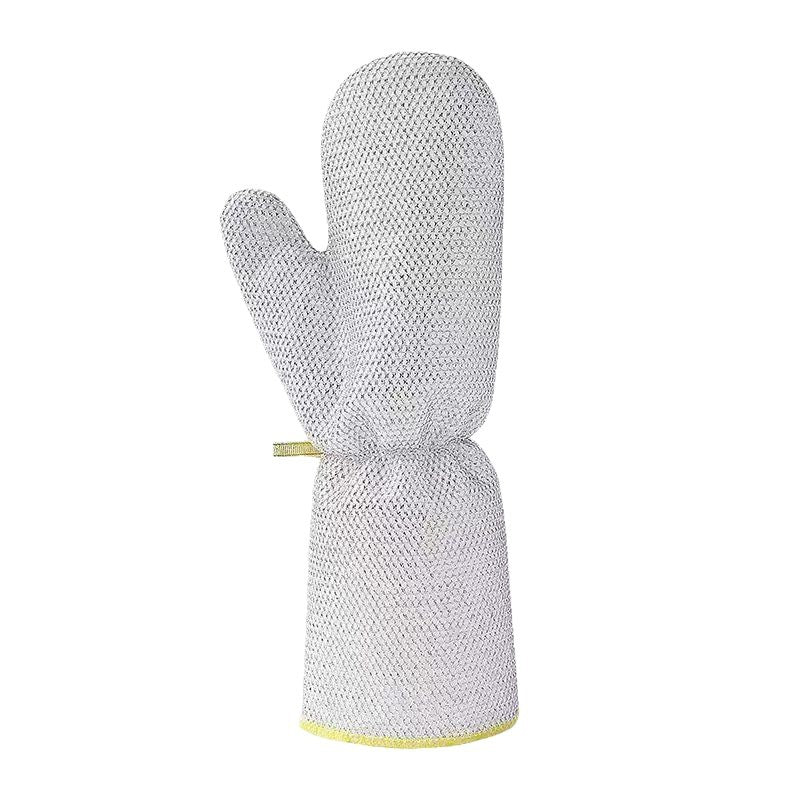 Thick silver wire kitchen gloves