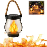 Solar Powered Hanging Lantern with Dancing Flame