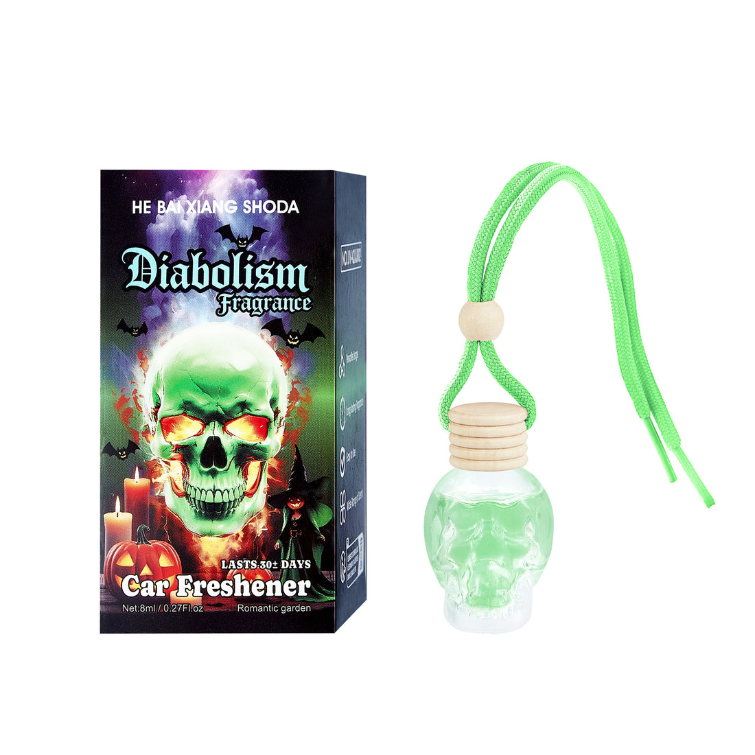 Halloween Skull Car Perfume Glass Diffuser