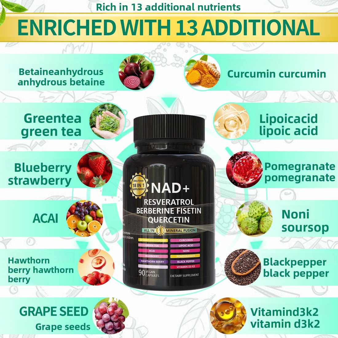 NAD Supplement Capsules Nutritional Support product image 3