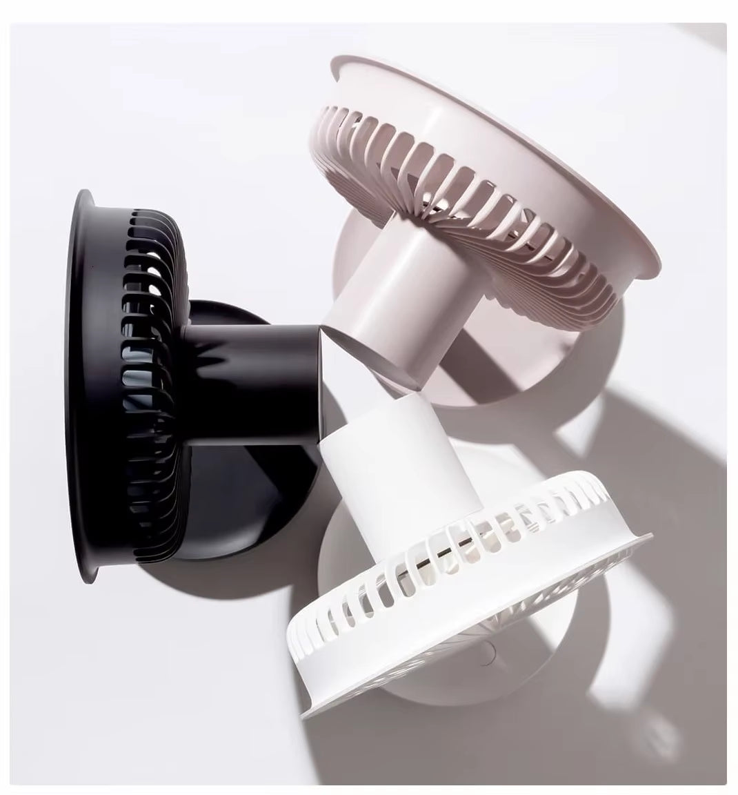 Youpin SOLOVE 5W USB Desktop Table Fan 4000Mah USB Rechargeable 3 Modes Wind Speed Cooling Oscillating Black Fan 3Colors