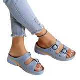 Platform Round Toe Slip-On Slippers