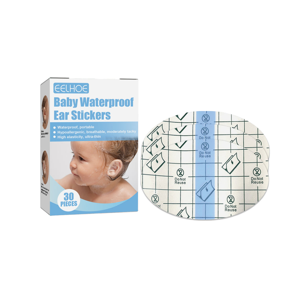 Baby waterproof ear covers, baby ear protection for bath, photo 7