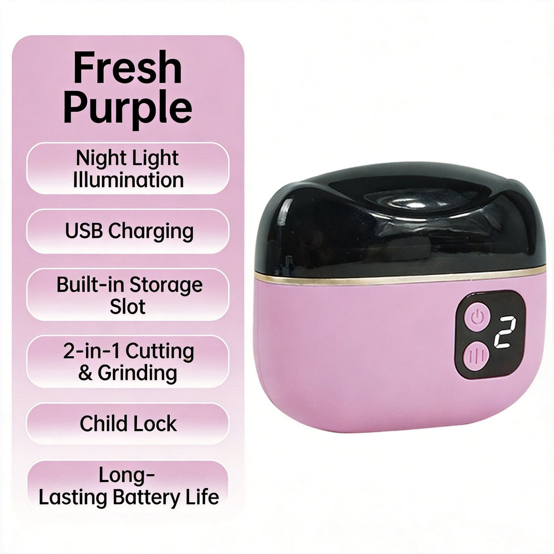 Electric Nail Clipper and Polisher 2-in-1