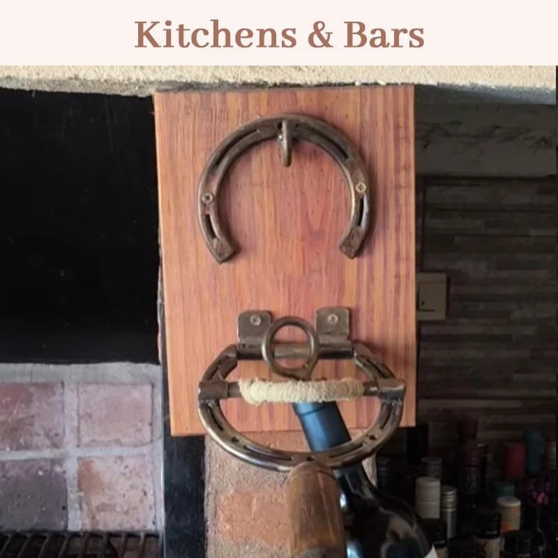 Wall-Mounted Horseshoe-Shaped Wine Opener