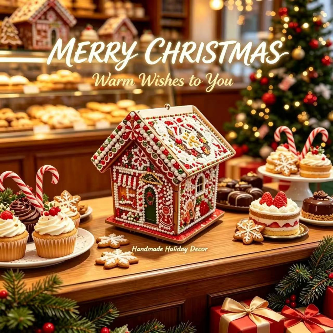 DIY Diamond Painting Kit Christmas House Rhinestone Art Hanging Ornament