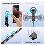 Portable Magnetic Selfie Stick with Tripod and Bluetooth Remote