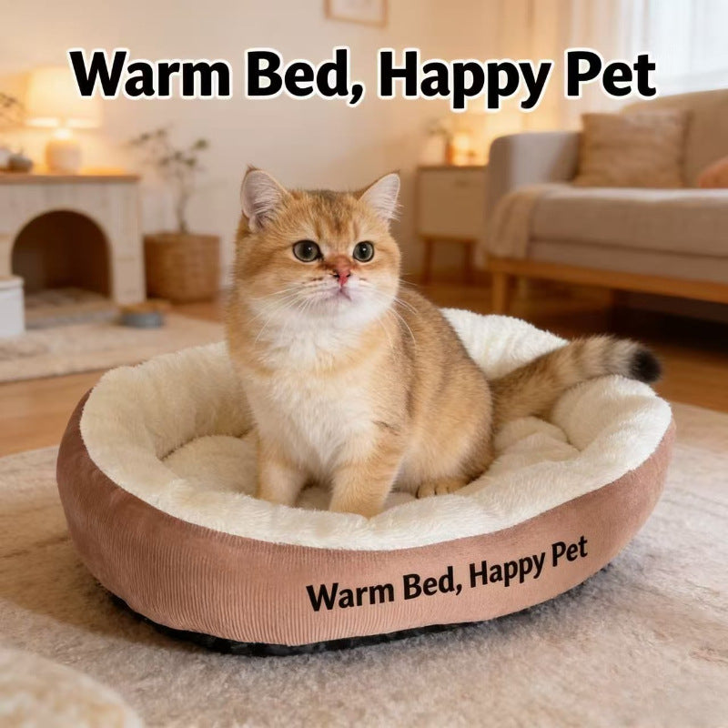 All-Season Reversible Pet Bed, Soft Plush Dog Mat for Kennel and Crate, Machine Washable Comfort Sleeping Pad for Cats and Dogs