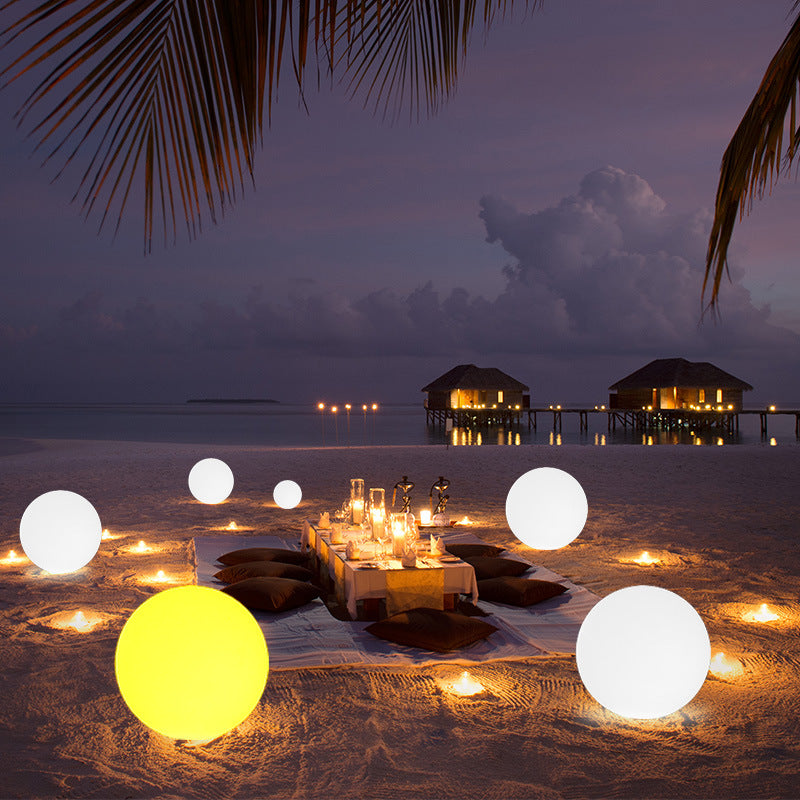 Outdoor Globe Light with Color-Changing LED Glow - Image 1
