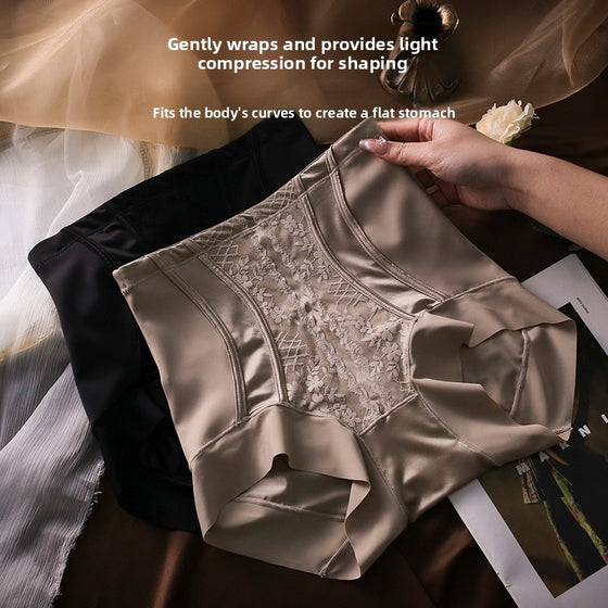 Women's high-waisted shaping lace underwear