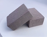 Grill cleaning brick before and after grate comparison