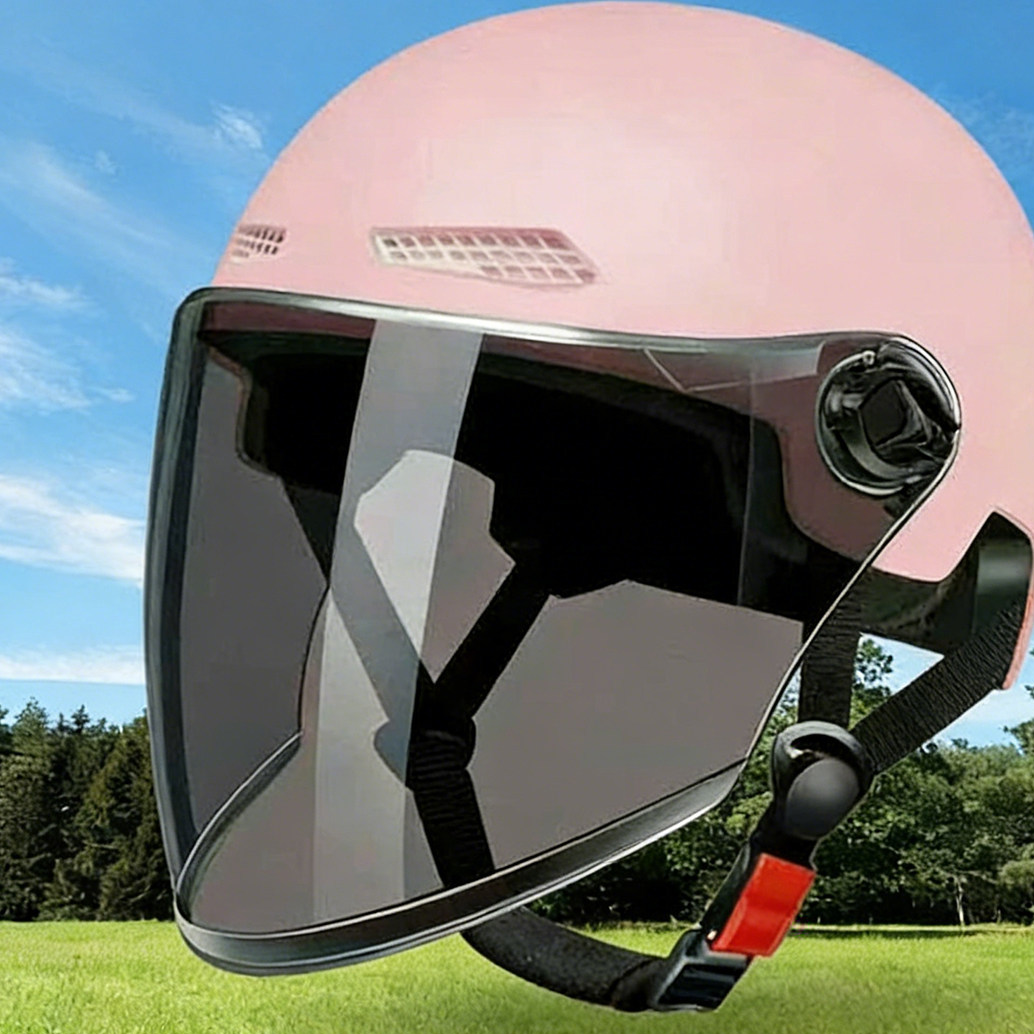 Rainproof Electric Bike Helmet with Sun Visor