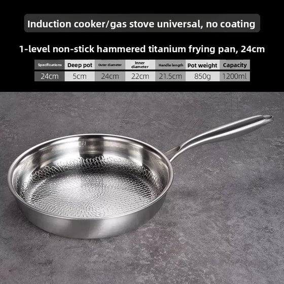 Titanium Induction Frying Pan with Optional Glass Lid