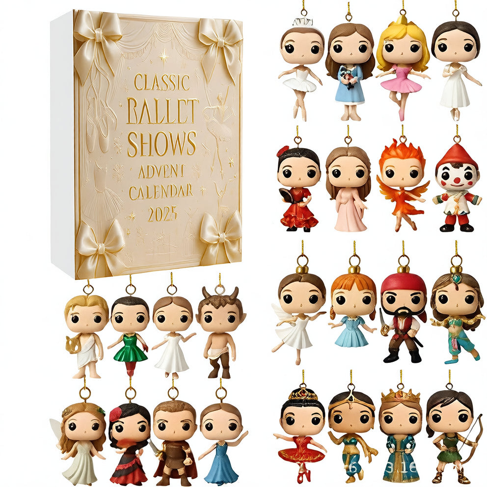 Classic Ballet Acrylic Advent Calendar Ornament product image 1
