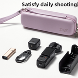 Hard-shell storage case for handheld gimbal action camera