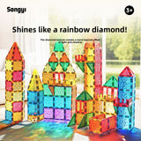 Magnetic Building Blocks Educational Toy Sparkling Crushed Ice Design product image 1