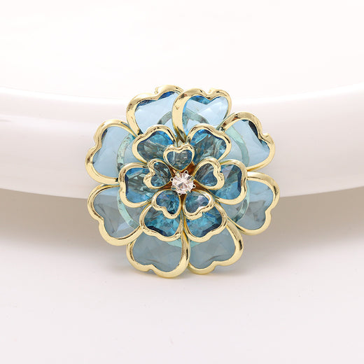 Acrylic Camellia Rhinestone Decoration