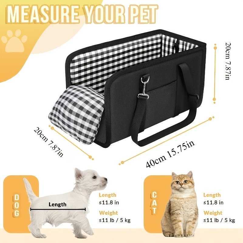 Portable Small Dog and Cat Car Center Console Bed
