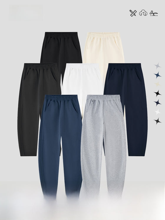Heavyweight Terry Fabric Sweatpants Loose Fit Casual Pants