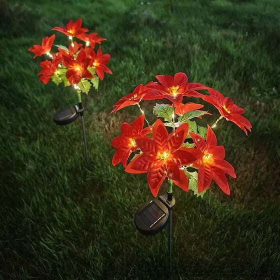 Solar Poinsettia Garden Lights Outdoor & Pond Lighting product image 2