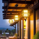 Outdoor solar-powered pendant light