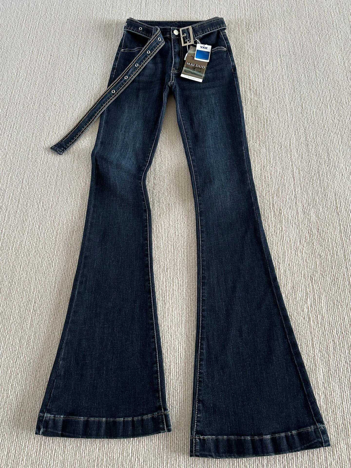 Stretch Low Waist Micro Flare Jeans