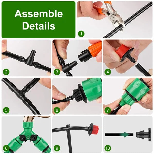 164 ft drip irrigation kit for garden beds and greenhouses, photo 2 of 5