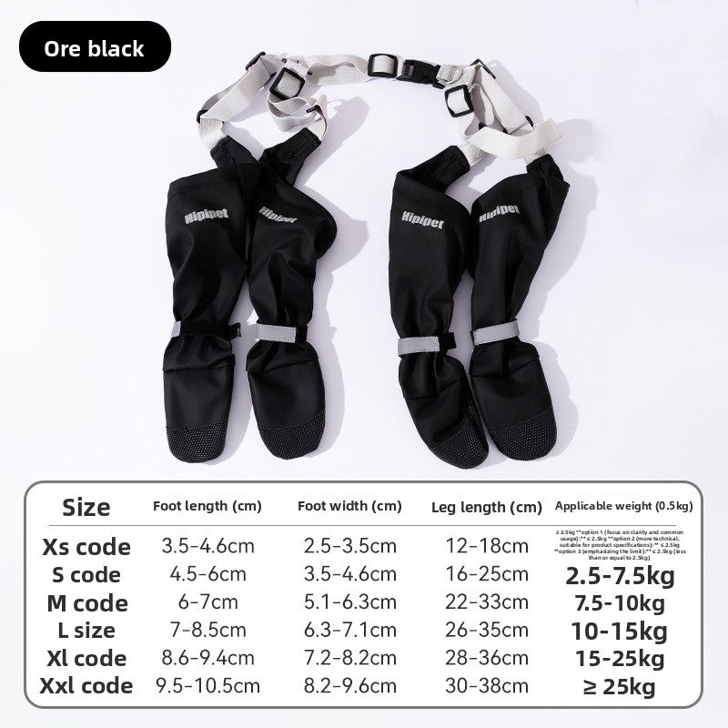 Adjustable Waterproof Dog Shoes with Anti-Slip Design