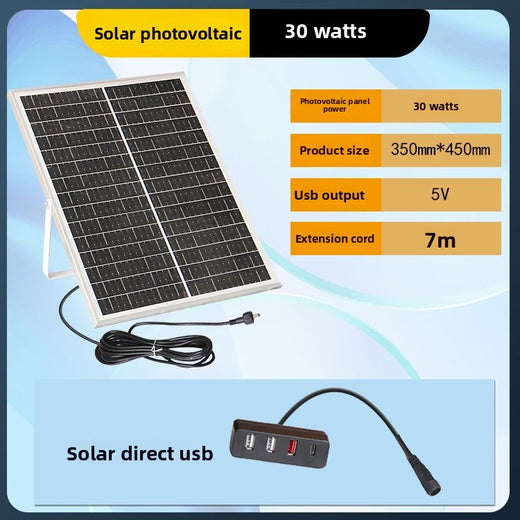 Solar Charger with Power Storage USB Portable