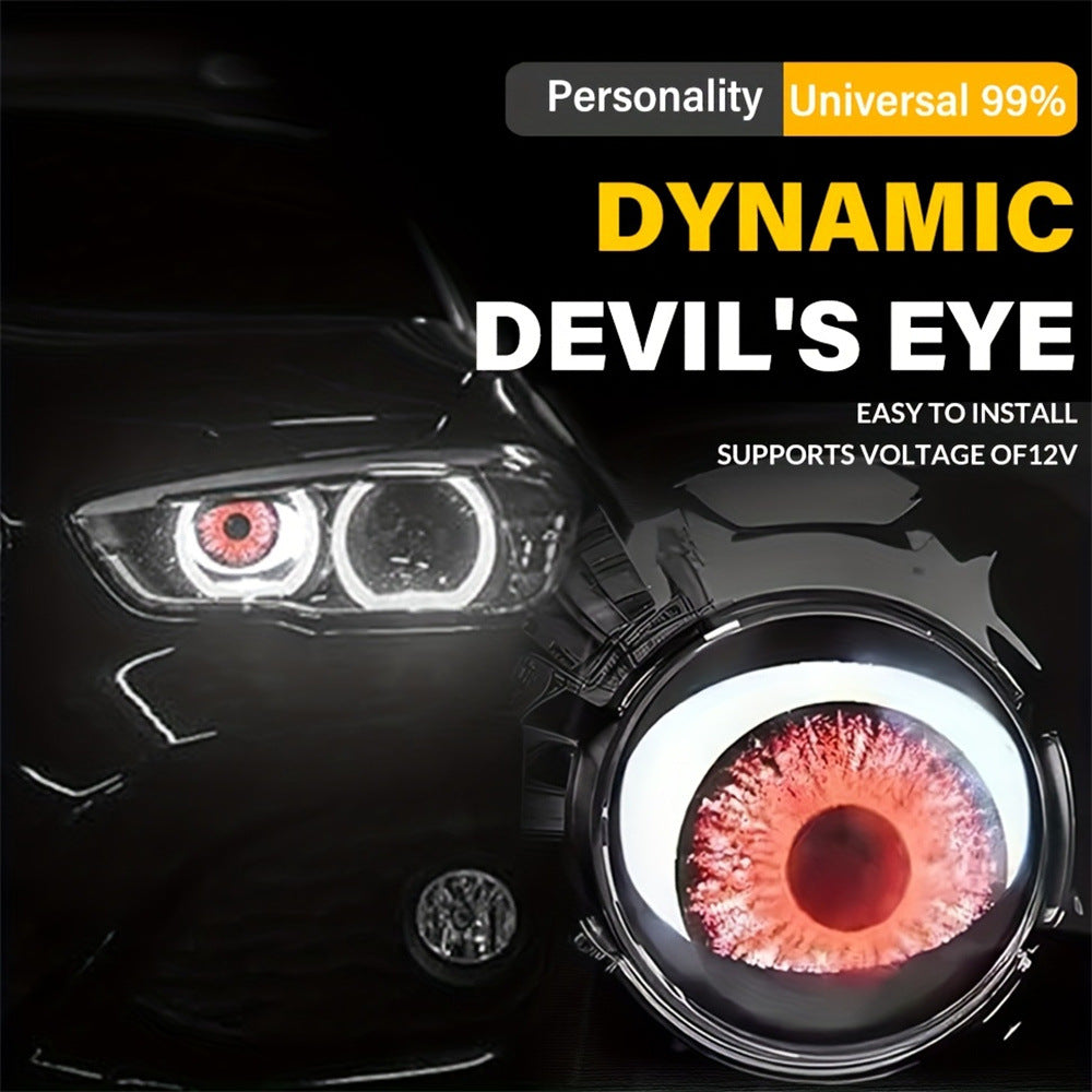 Dynamic devil eye LED decorative car lens light, photo 2