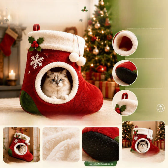 Cat Christmas Sock