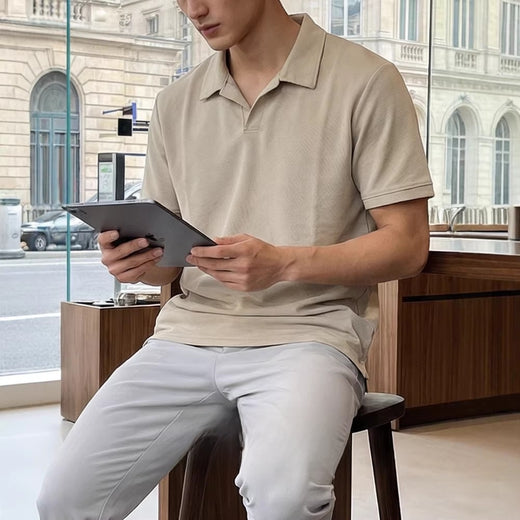Mens Cotton Blend Short Sleeve Polo Shirt