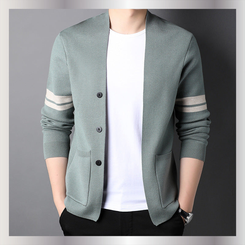 Men's thin knitted cardigan