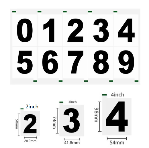 Reflective waterproof sunscreen house number stickers