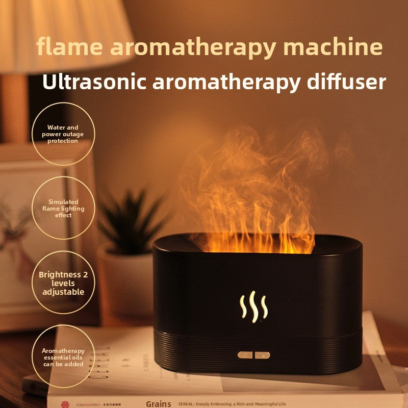 Simulated Flame Aromatherapy Diffuser with Humidifier Function