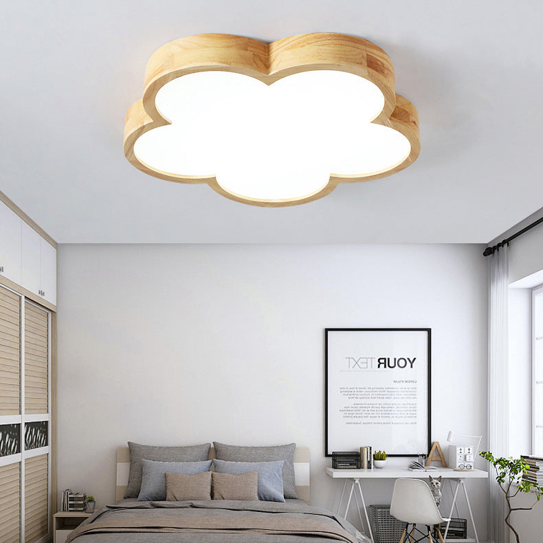 Modern Log Style LED Ceiling Lamp with Dimmable Lighting for Living Room and Bedroom