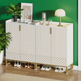 Shoe cabinet doors closed full view