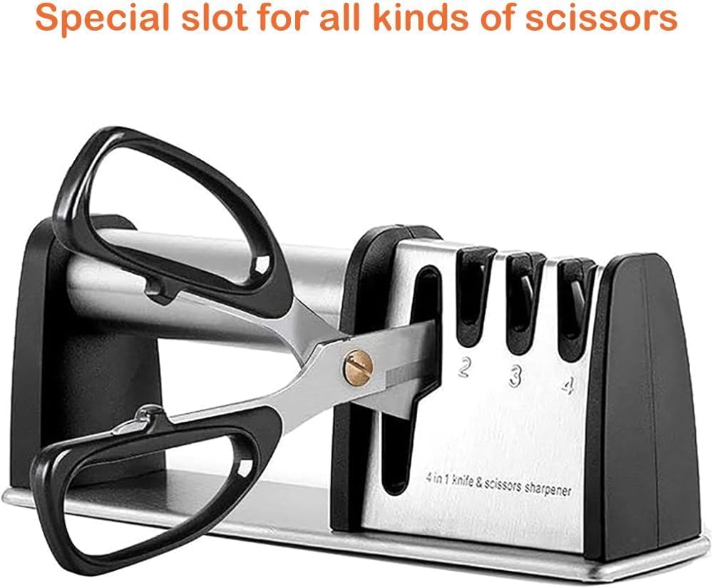 Manual knife sharpener sharpening chef knife