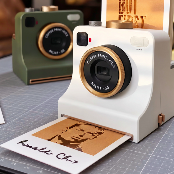 Retro coffee printing machine