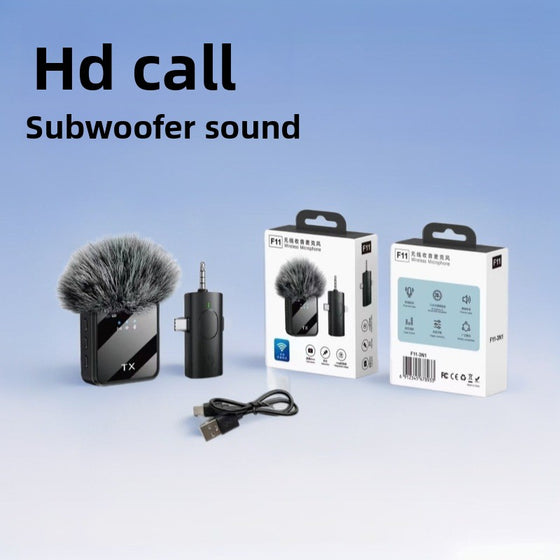 wireless lavalier microphone for mobile live streaming, compact wireless microphone for recording and audio capture product