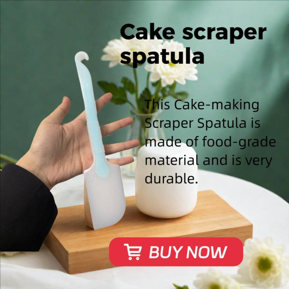 Oversized silicone spatula head close up