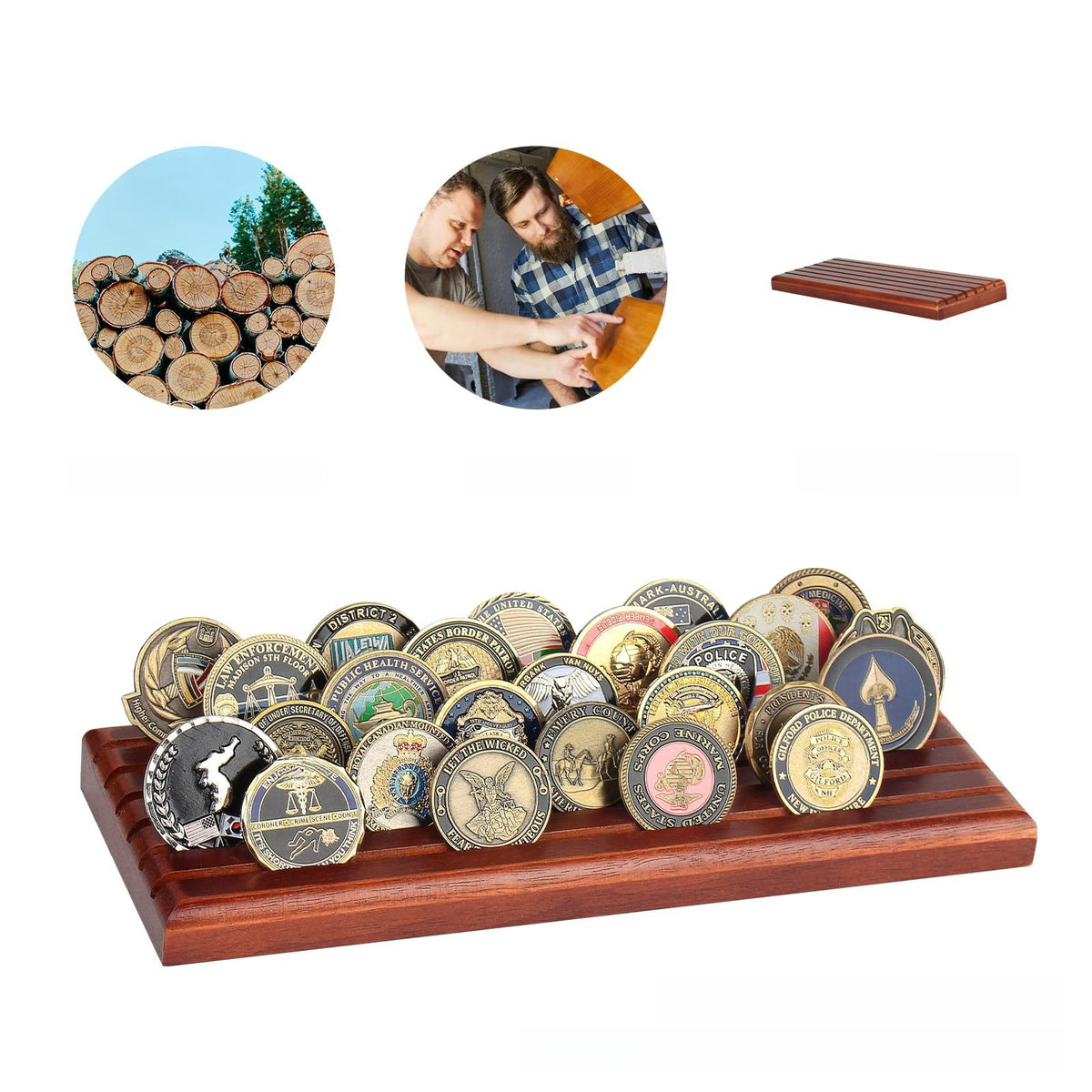 Wooden Multi Layer Coin Medal Display Rack product image 3