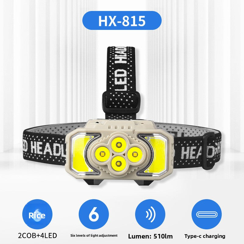 Rechargeable LED Head Light Waterproof Hands-Free Lamp