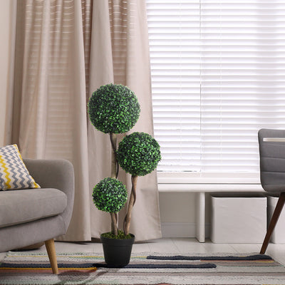 Artificial Boxwood Topiary Plant In Pot