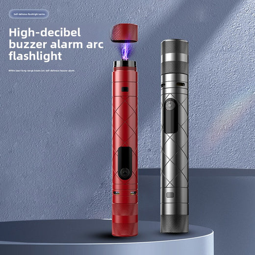 High-Voltage Arc Self-Defense Flashlight